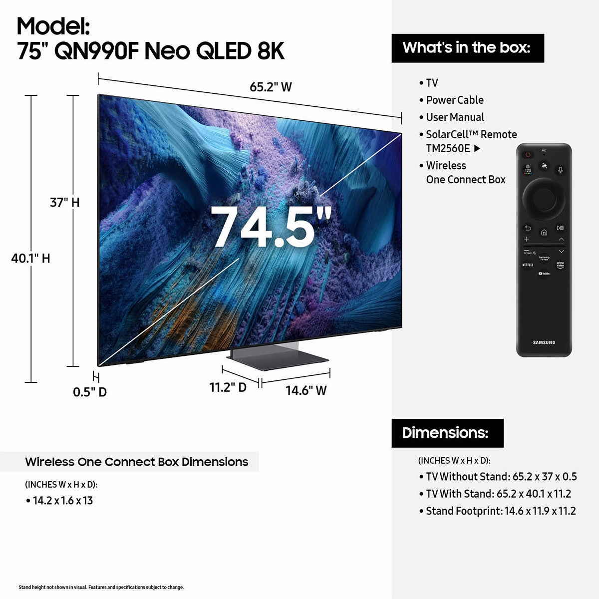 Samsung QN990F 75" 8K Neo QLED Mini LED Smart TV (2025)