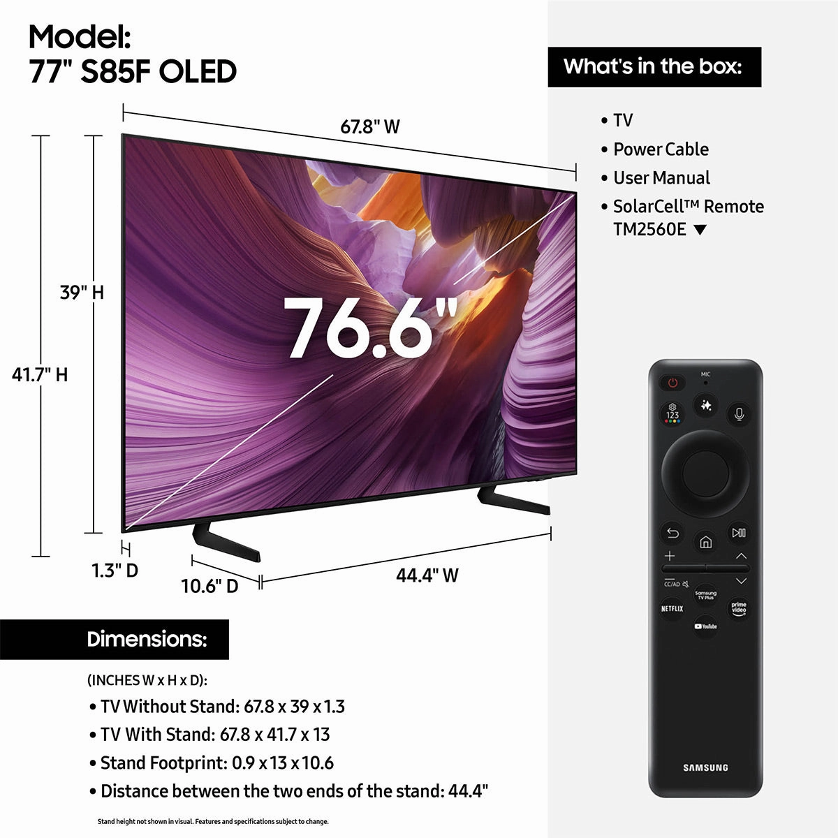 Samsung S85F 77" 4K OLED Smart TV (2025)