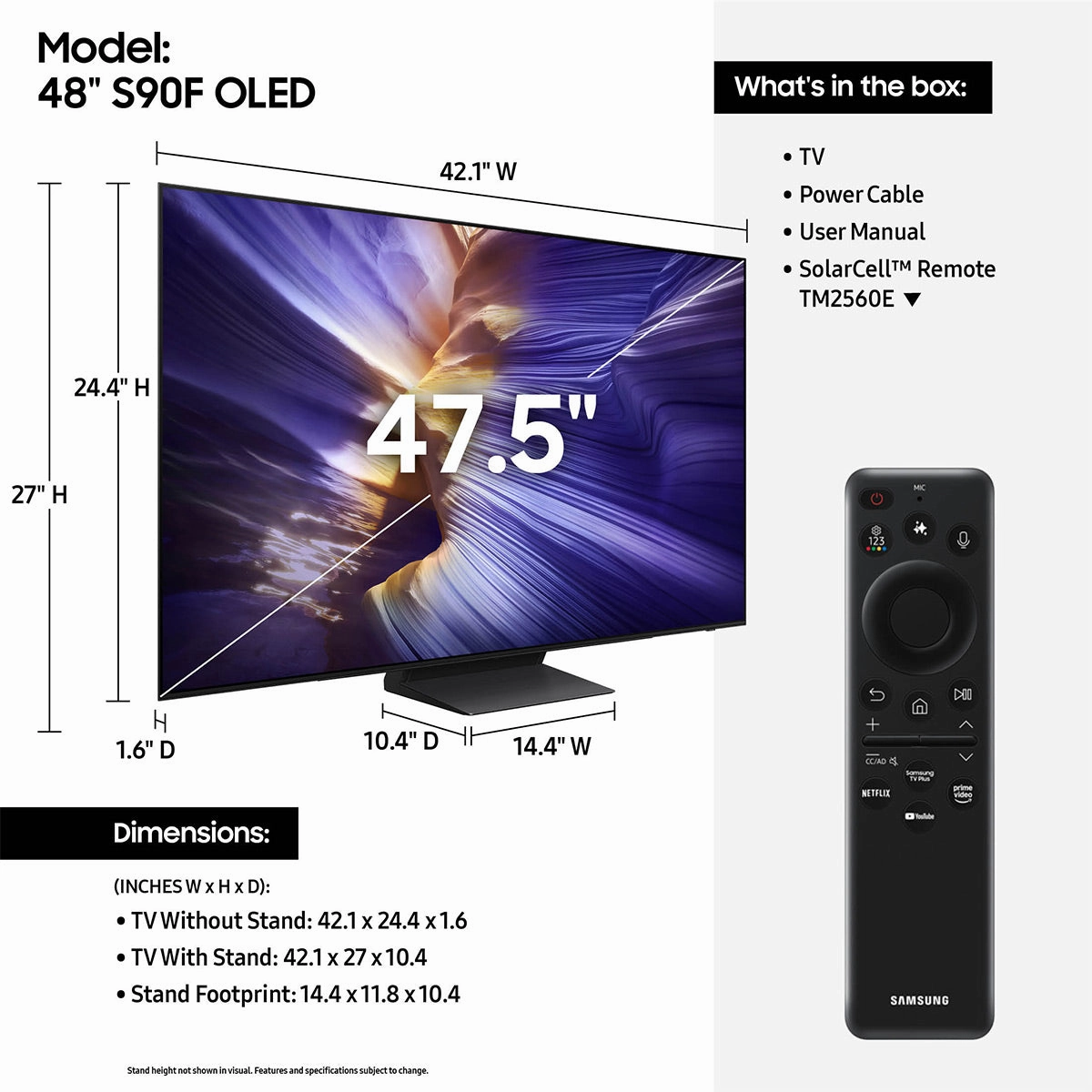 Samsung S90F 48" 4K OLED Smart TV (2025)
