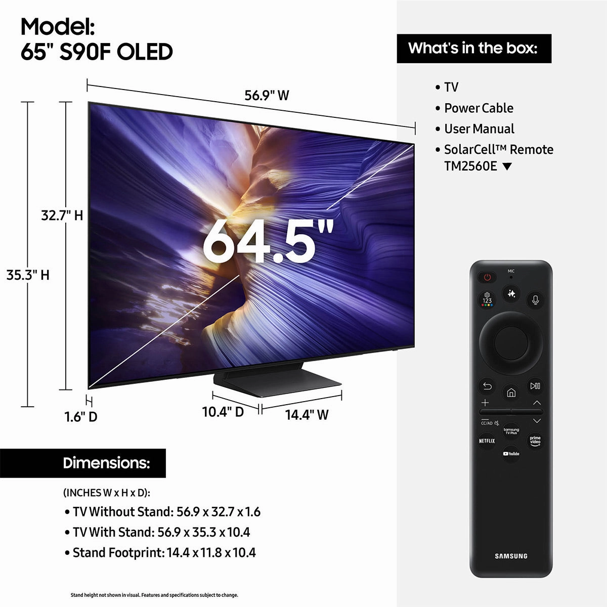 Samsung S90F 65" 4K OLED Smart TV (2025)