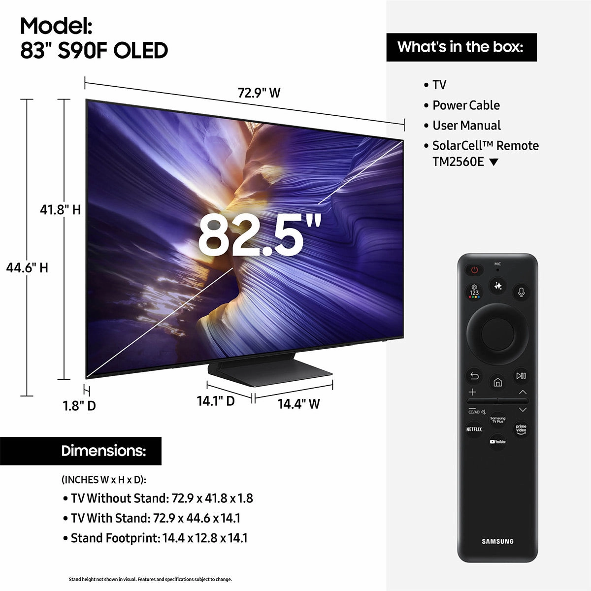 Samsung S90F 83" 4K OLED Smart TV (2025)