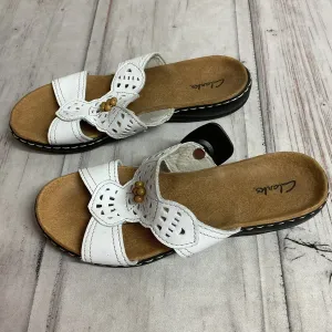 Sandals Flats By Clarks In White, Size:8 clarks