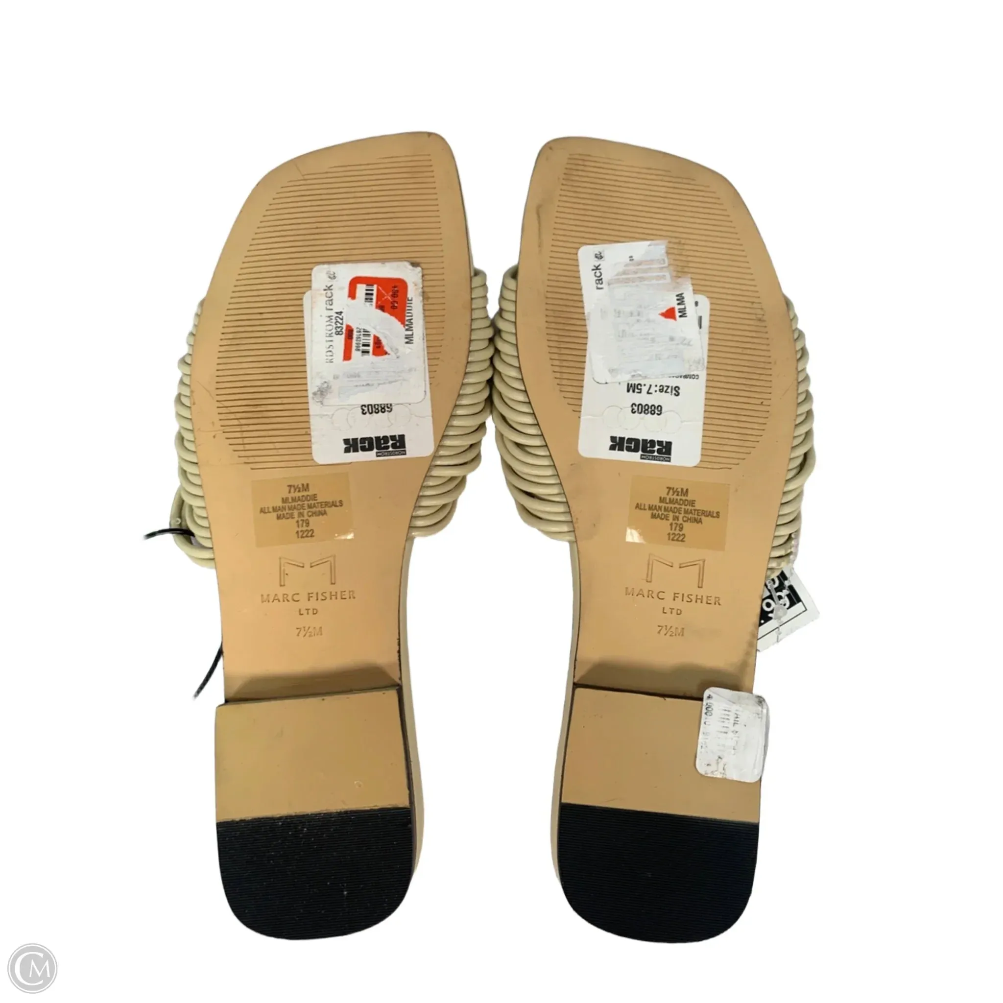 Sandals Flats By Marc Fisher In Cream, Size: 7.5 marc-fisher