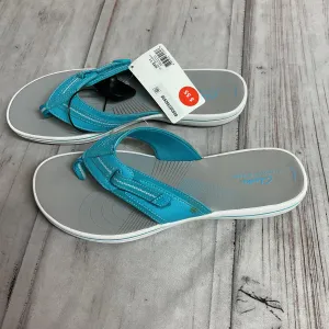 Sandals Flip Flops By Clarks In Blue, Size:11 clarks