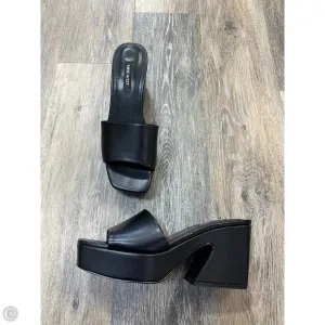 Sandals Heels Block By Nine West In Black, Size: 7.5