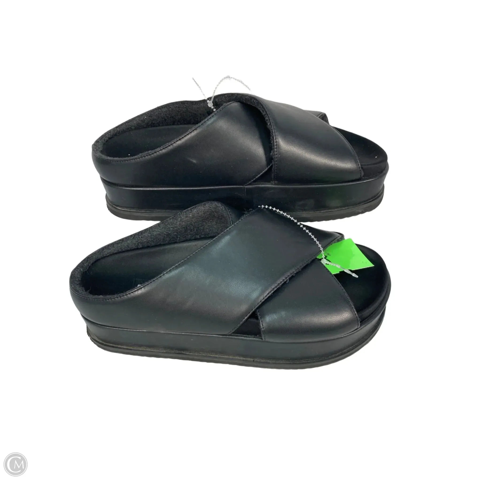 Sandals Heels Platform By Clothes Mentor In Black, Size: 7