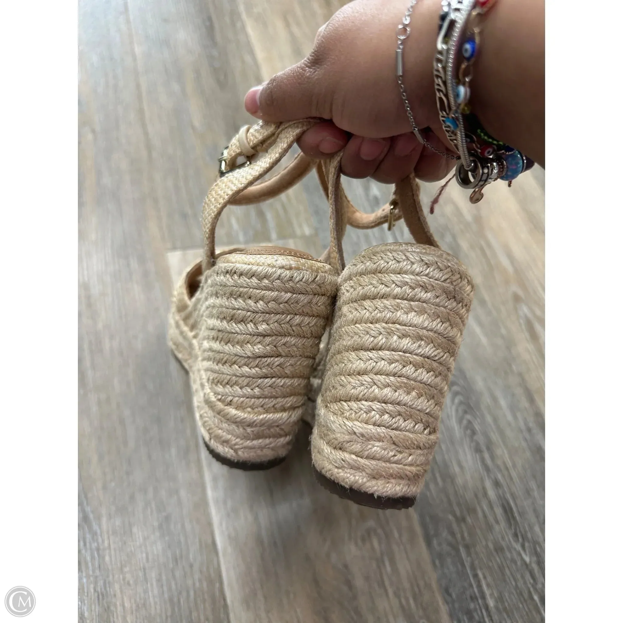 Sandals Heels Wedge By Kelly And Katie In Tan, Size: 6