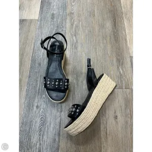 Sandals Heels Wedge By Marc Fisher In Black, Size: 7.5 marc-fisher