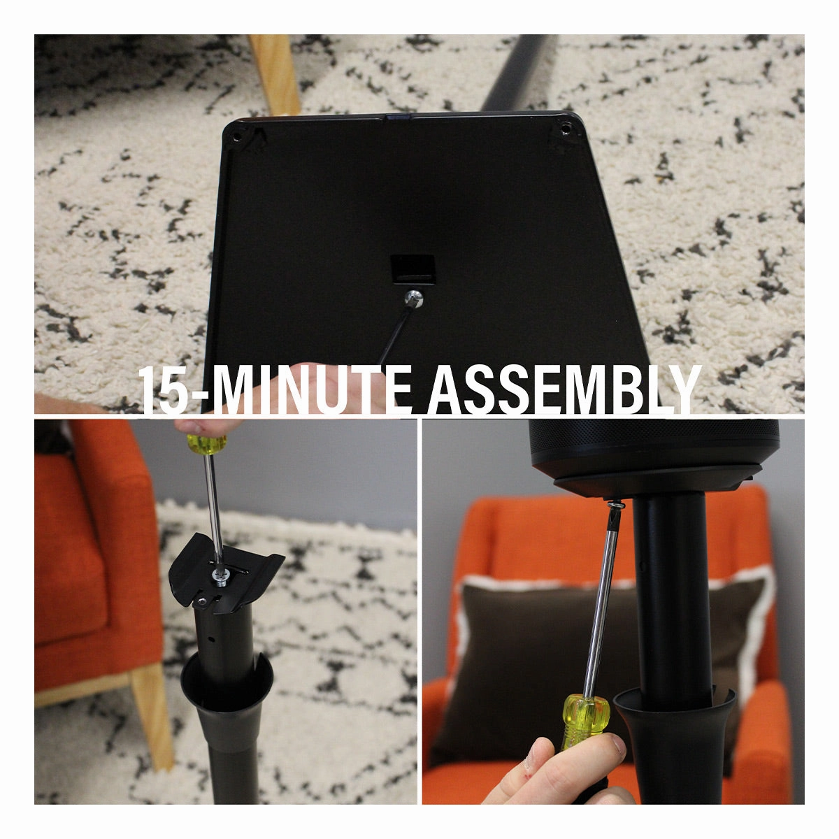 Sanus Fixed-Height Speaker Stand for Sonos Era 100 - Each (Black)
