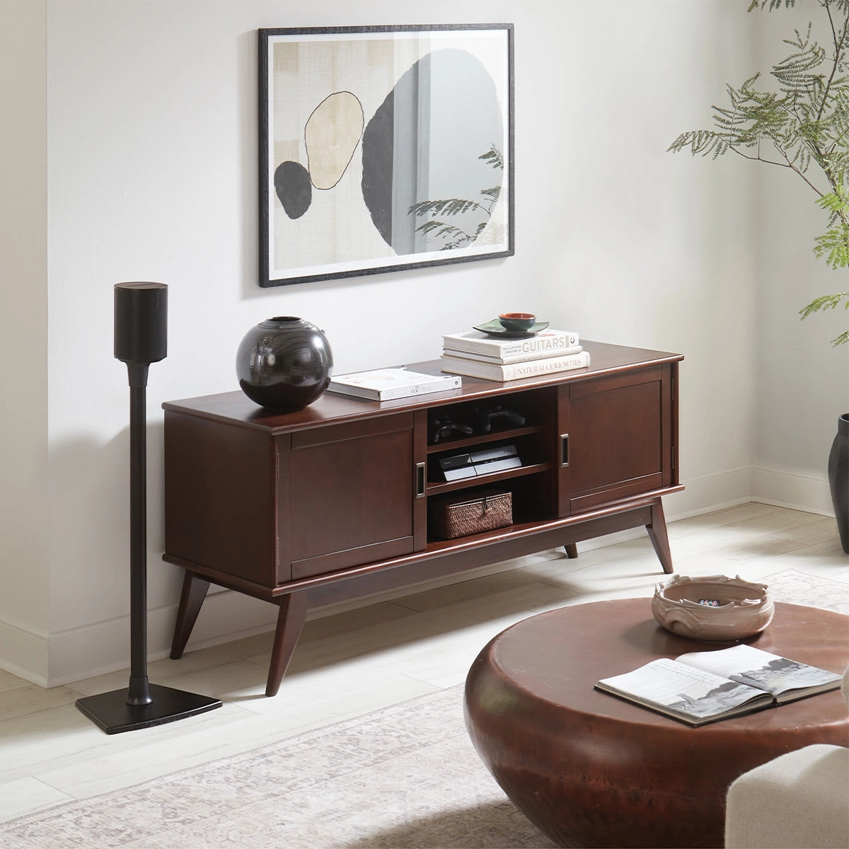 Sanus Fixed-Height Speaker Stand for Sonos Era 100 - Each (Black)