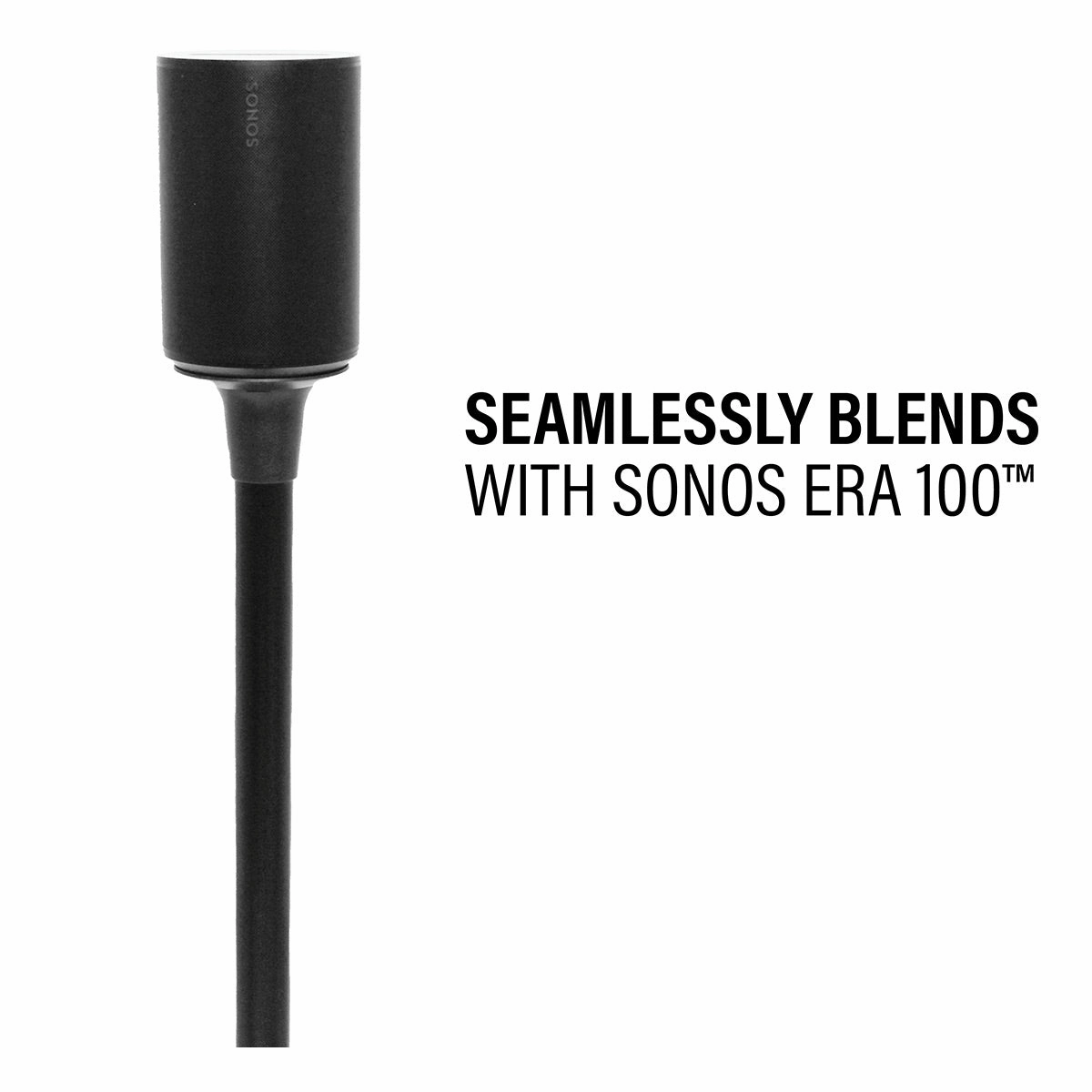 Sanus Fixed-Height Speaker Stand for Sonos Era 100 - Each (Black)