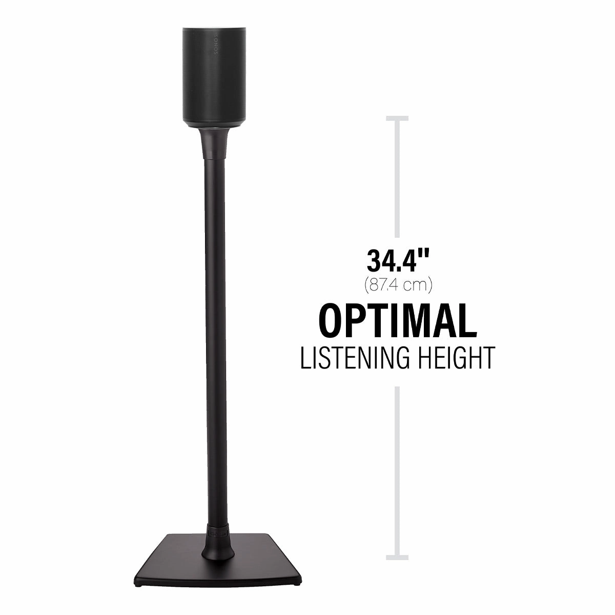 Sanus Fixed-Height Speaker Stand for Sonos Era 100 - Each (Black)