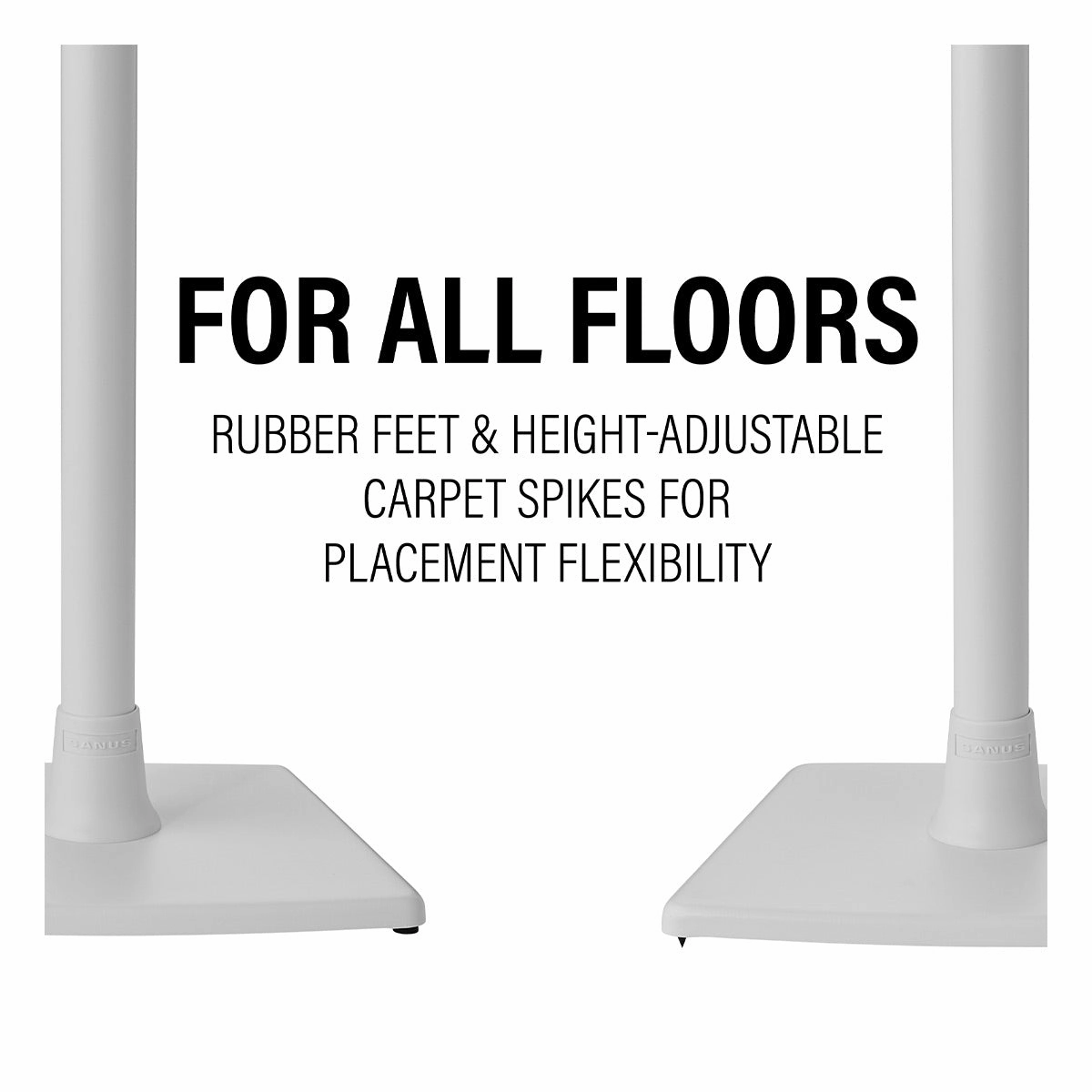 Sanus Fixed-Height Speaker Stand for Sonos Era 100 - Each (White)