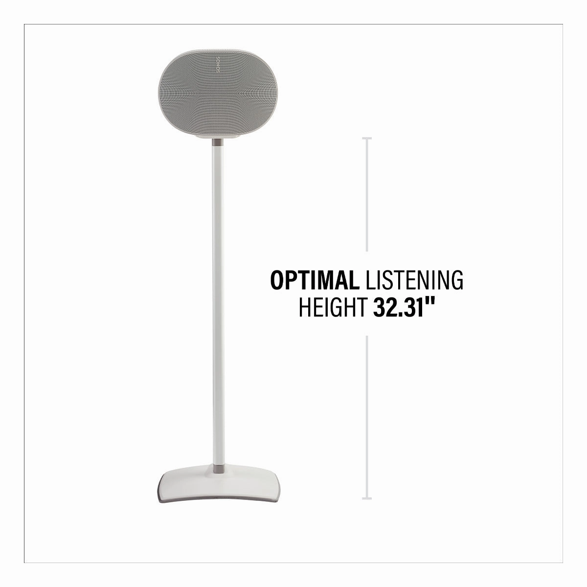 Sanus Fixed-Height Speaker Stand for Sonos Era 300 - Each (White)