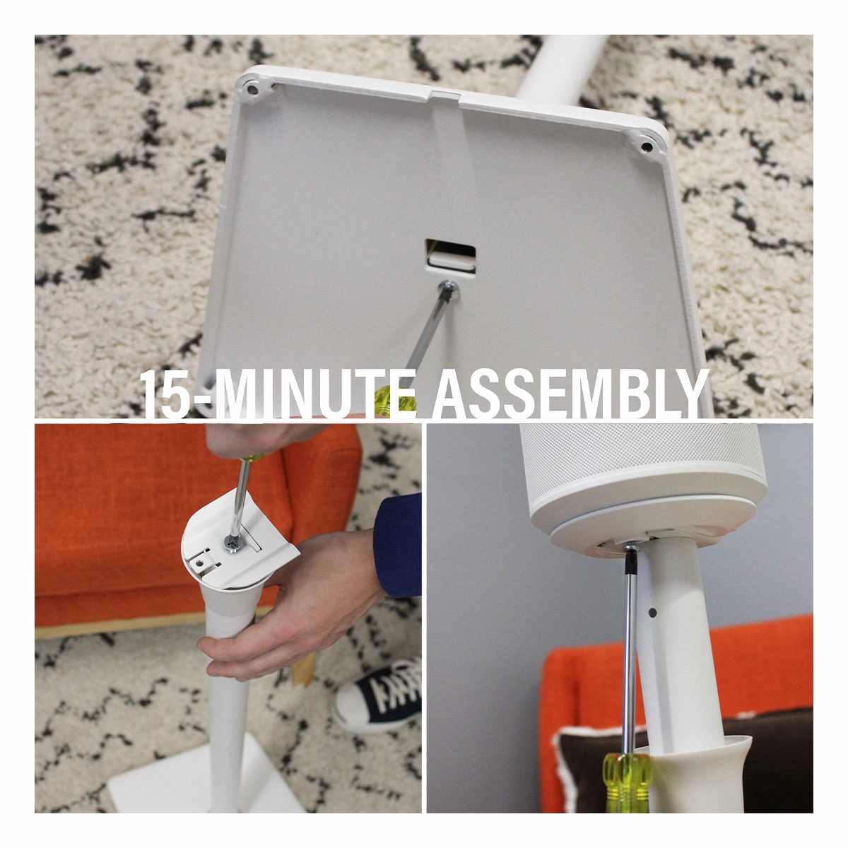 Sanus Fixed-Height Speaker Stands for Sonos Era 100 - Pair (White)