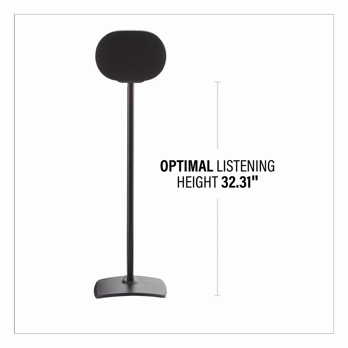 Sanus Fixed-Height Speaker Stands for Sonos Era 300 - Pair (Black)