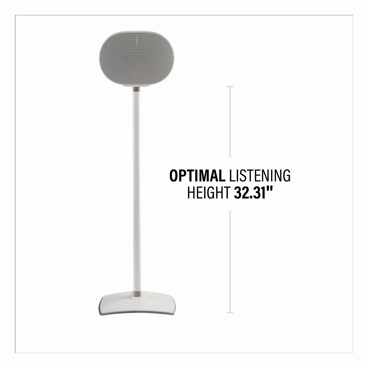 Sanus Fixed-Height Speaker Stands for Sonos Era 300 - Pair (White)