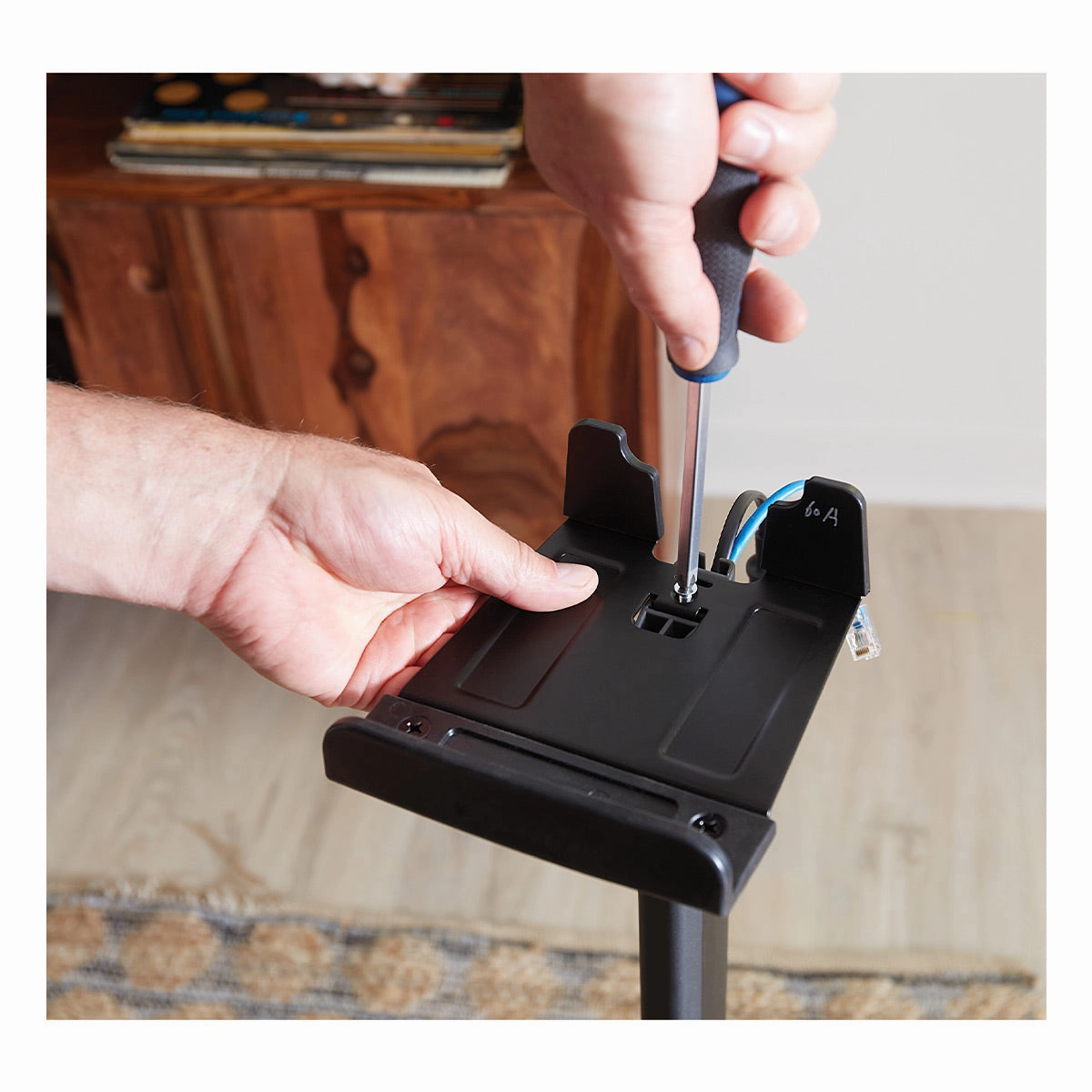 Sanus Fixed-Height Wireless Speaker Stands Designed for Sonos Five and Play: 5 Speakers - Each (Black)