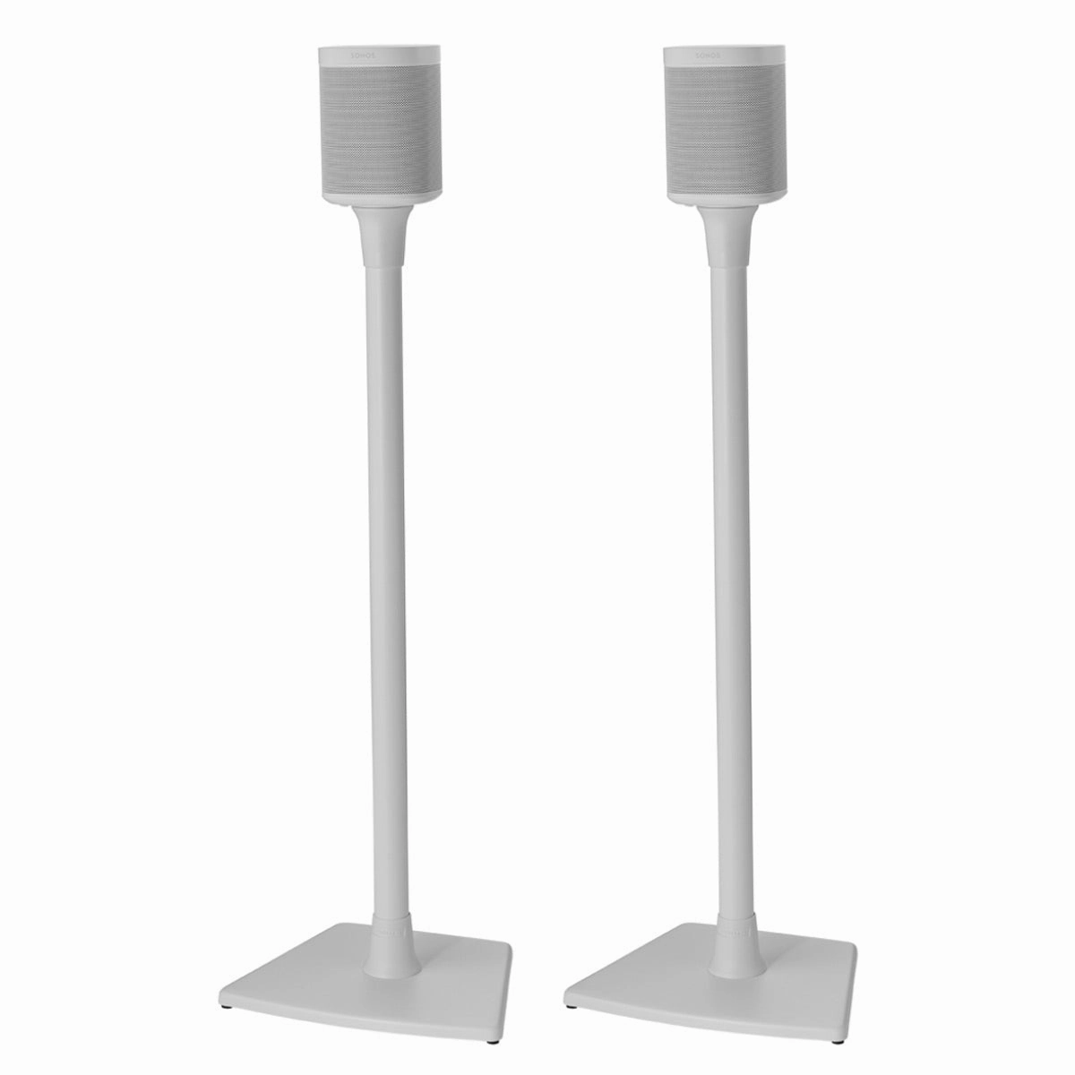 Sanus Fixed-Height Wireless Speaker Stands for Sonos ONE, PLAY:1, and PLAY:3 - Pair (White) Speaker stands,Audio Stands,Speaker Mounts