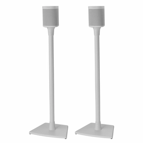 Sanus Fixed-Height Wireless Speaker Stands for Sonos ONE, PLAY:1, and PLAY:3 - Pair (White) Speaker stands,Audio Stands,Speaker Mounts