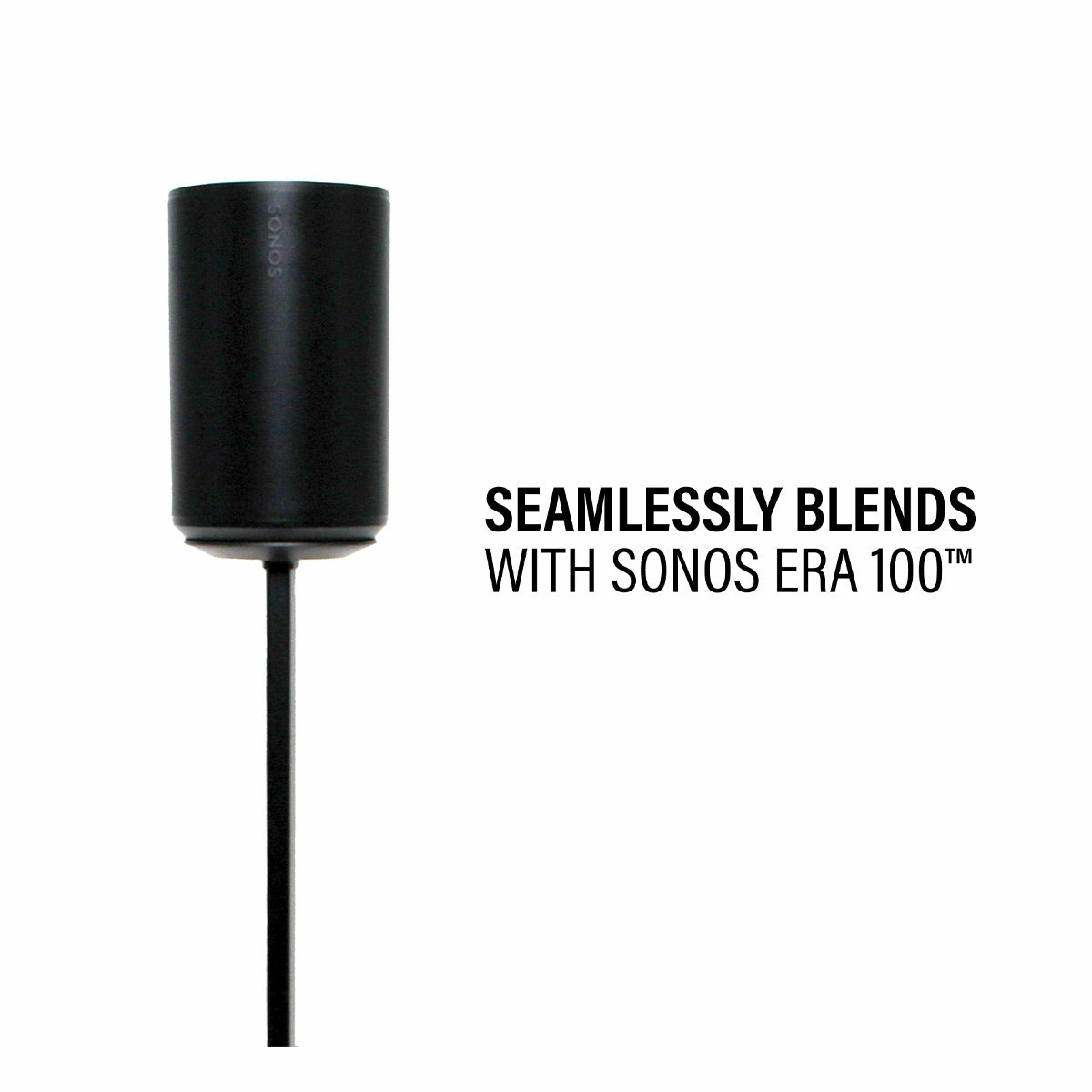Sanus Height-Adjustable Speaker Stand for Sonos Era 100 - Each (Black)