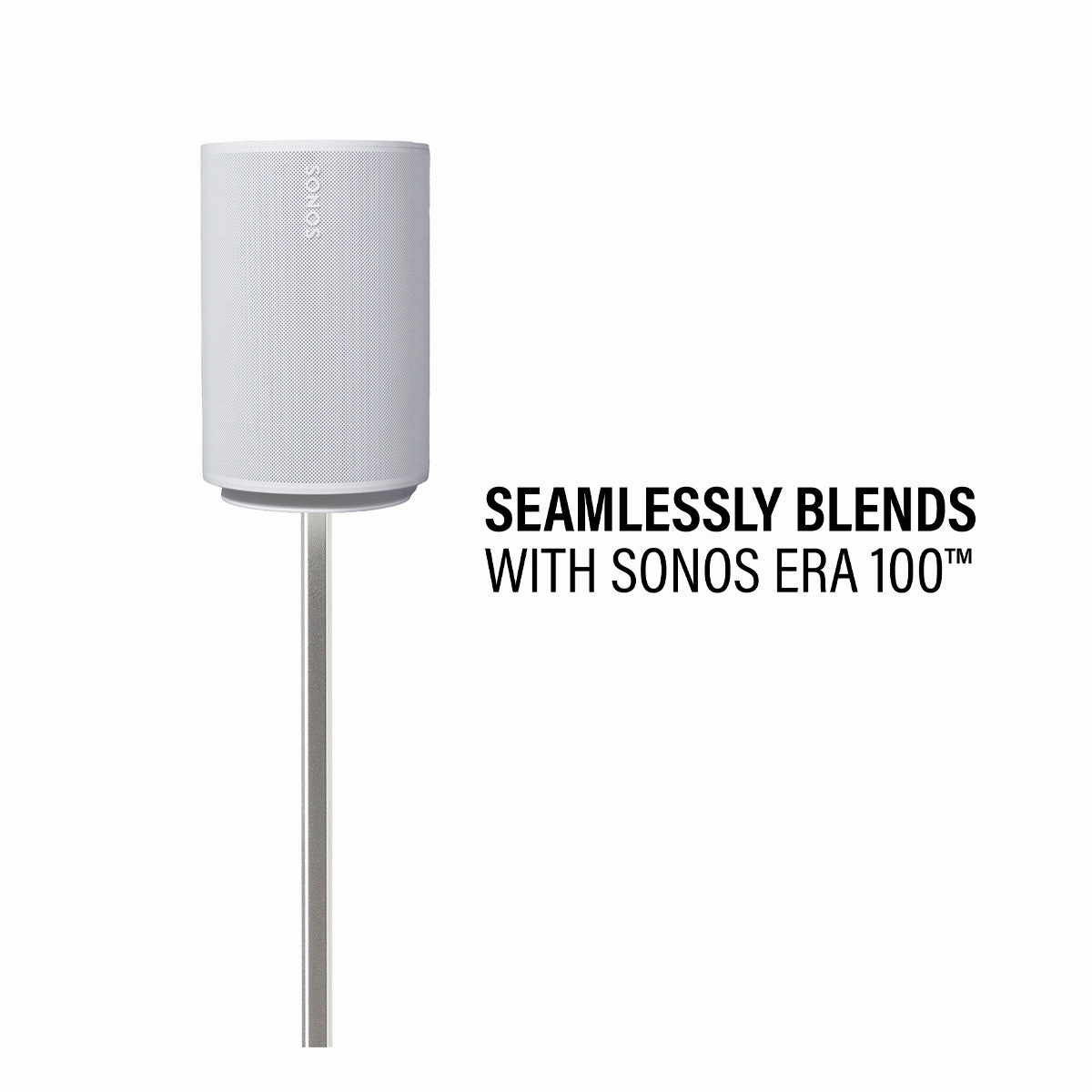 Sanus Height-Adjustable Speaker Stand for Sonos Era 100 - Each (White)