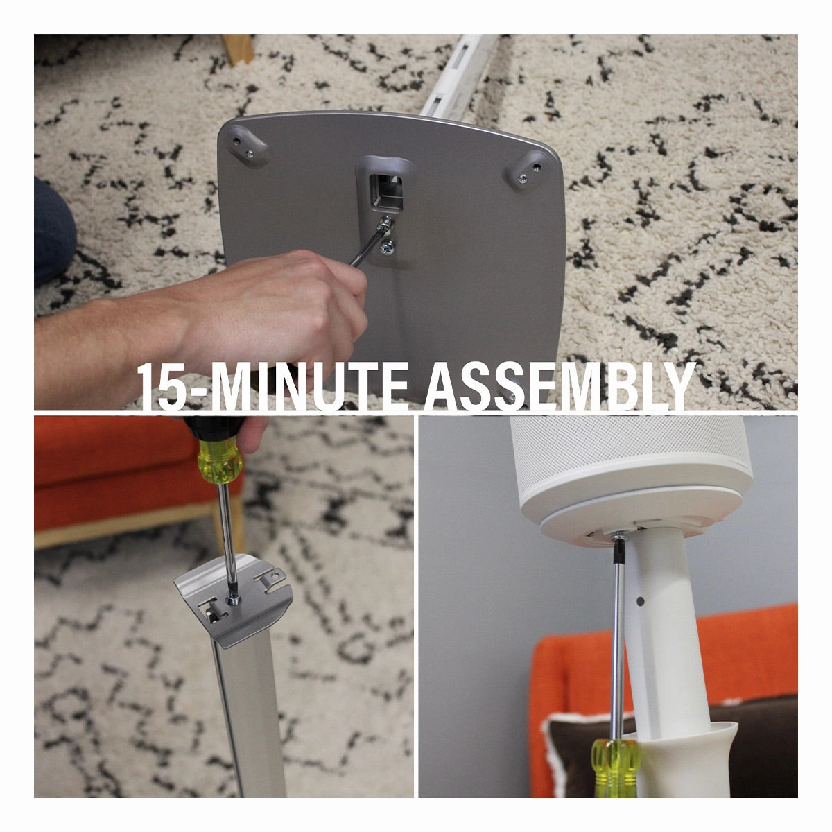 Sanus Height-Adjustable Speaker Stand for Sonos Era 100 - Each (White)