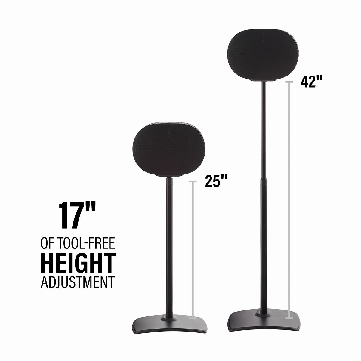 Sanus Height-Adjustable Speaker Stand for Sonos Era 300 - Each (Black)