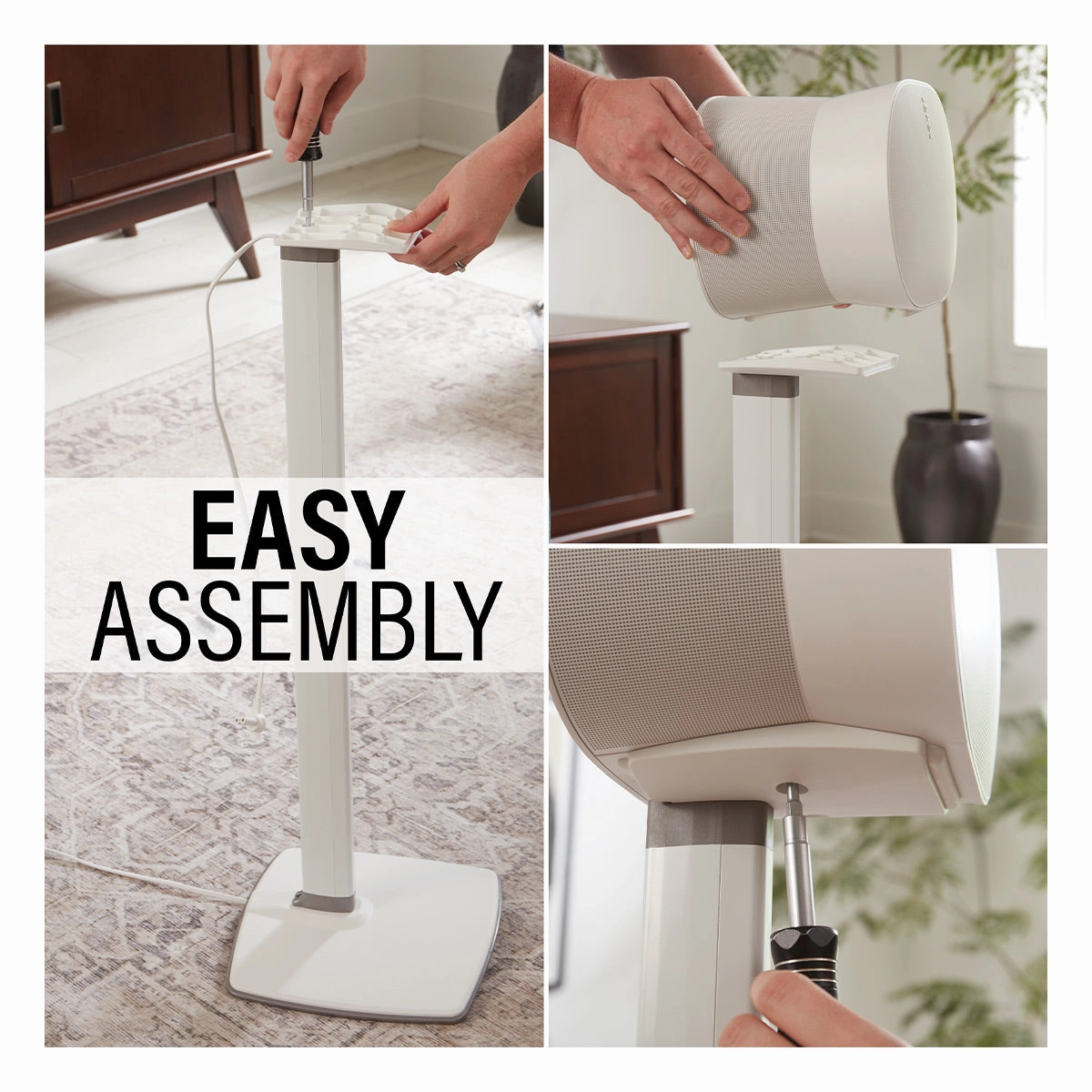 Sanus Height-Adjustable Speaker Stand for Sonos Era 300 - Each (White)