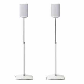Sanus Height-Adjustable Speaker Stands for Sonos Era 100 - Pair (White) Speaker stands,Audio Stands,Speaker Mounts