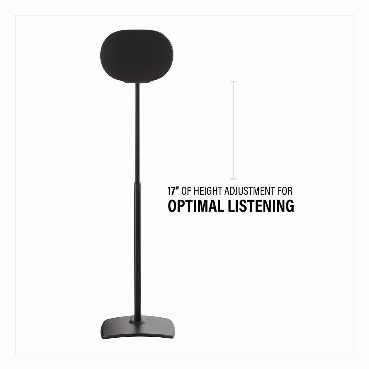 Sanus Height-Adjustable Speaker Stands for Sonos Era 300 - Pair (Black)