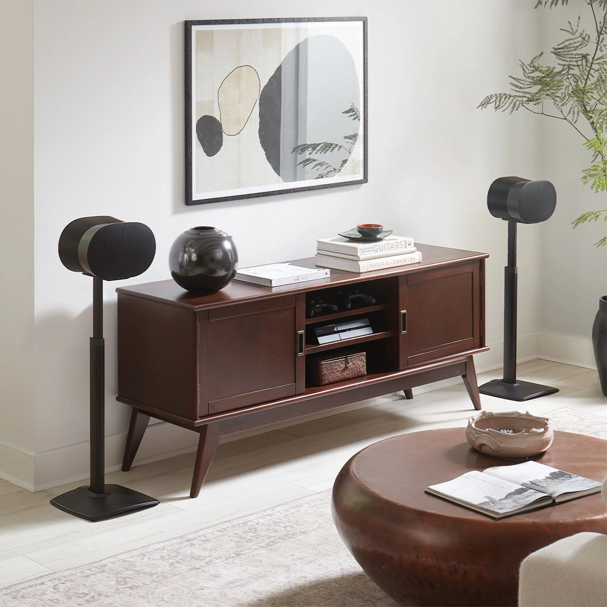 Sanus Height-Adjustable Speaker Stands for Sonos Era 300 - Pair (Black)