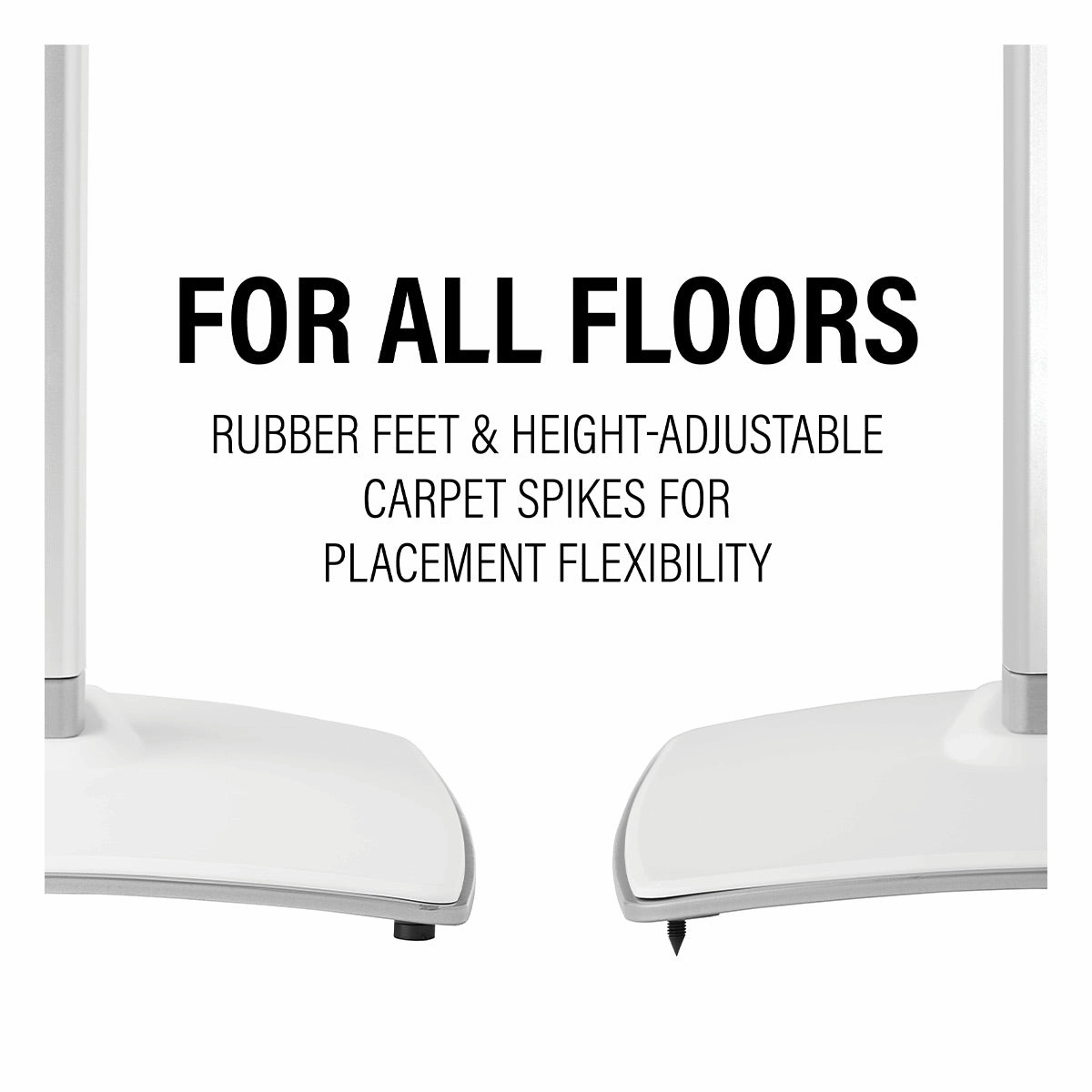 Sanus Height-Adjustable Speaker Stands for Sonos Era 300 - Pair (White)