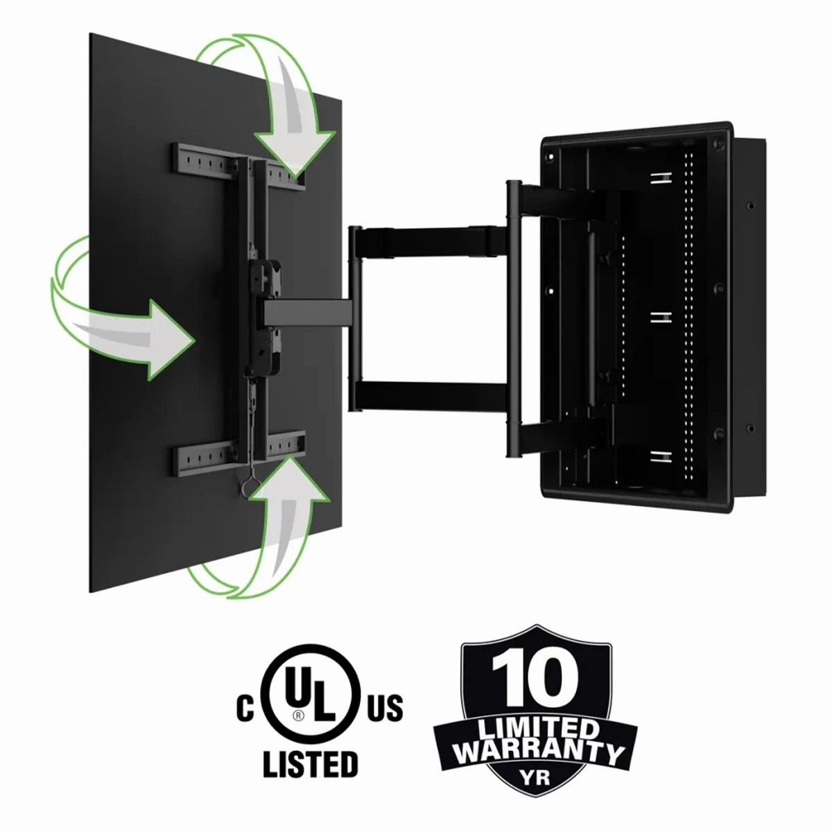 Sanus VIWLF128 Premium Large In-Wall Full Motion TV Mount for 42"-85" TVs