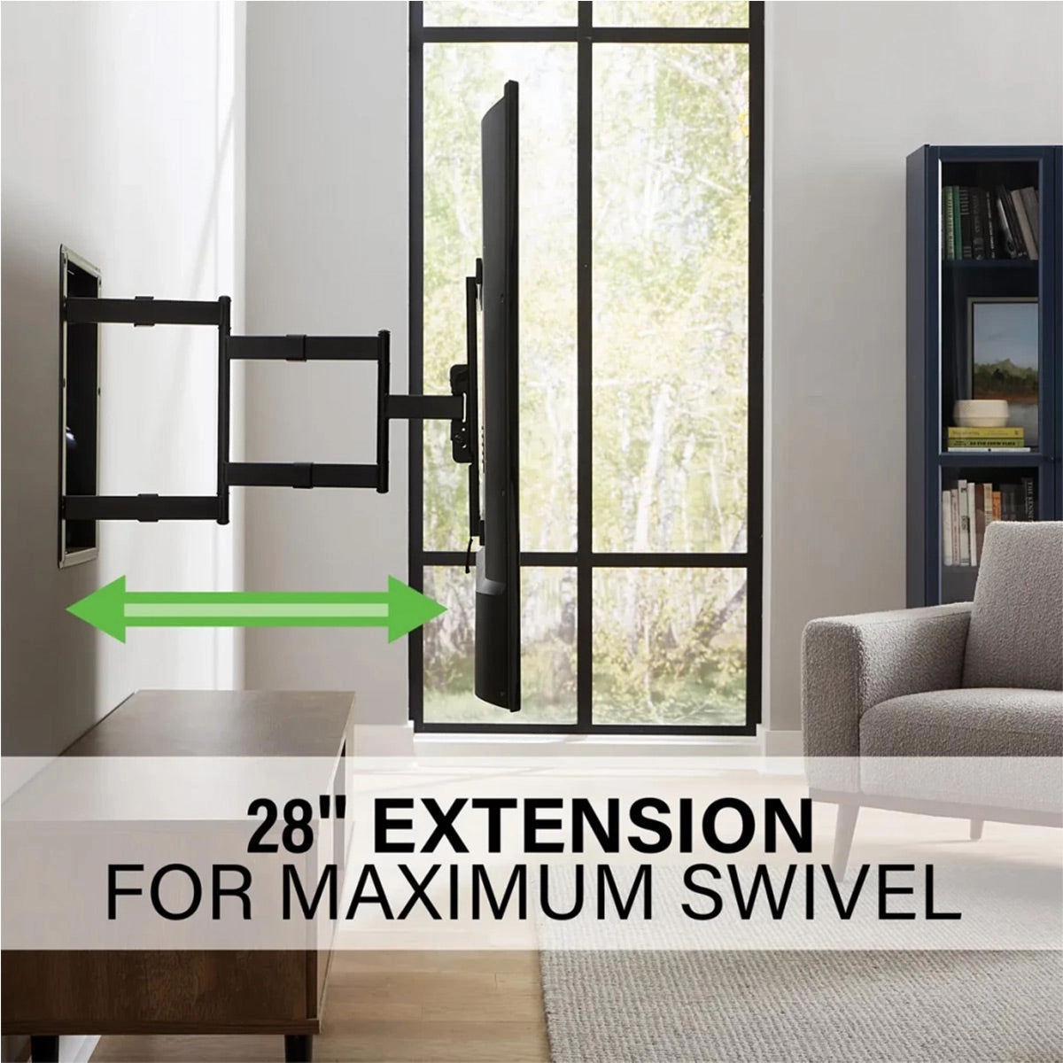 Sanus VIWLF128 Premium Large In-Wall Full Motion TV Mount for 42"-85" TVs