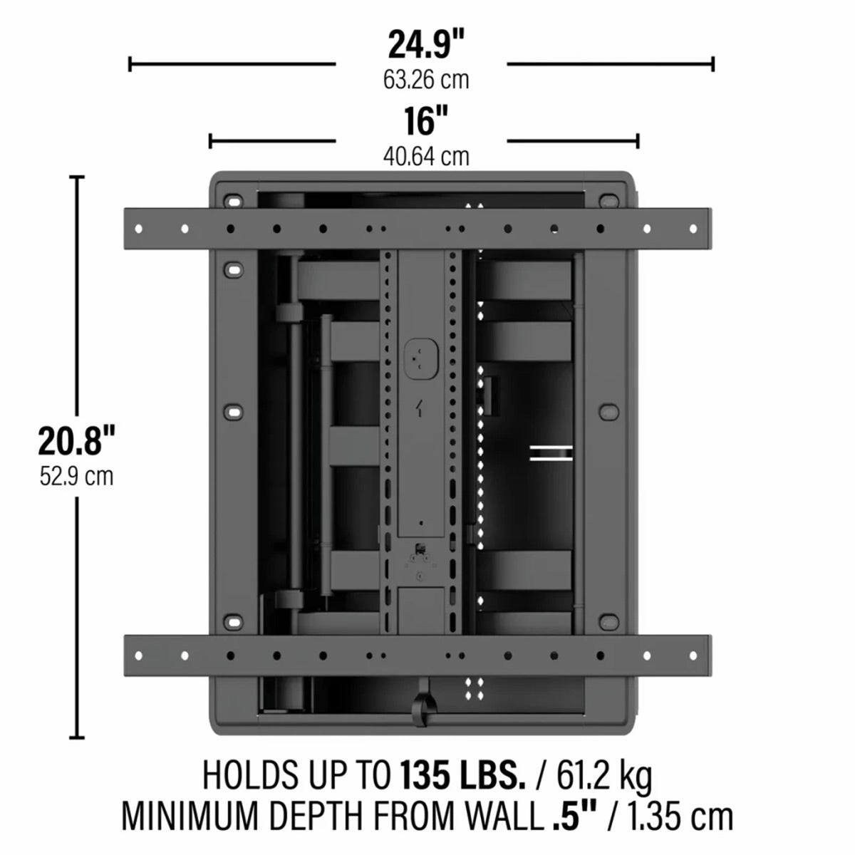Sanus VIWLF128 Premium Large In-Wall Full Motion TV Mount for 42"-85" TVs