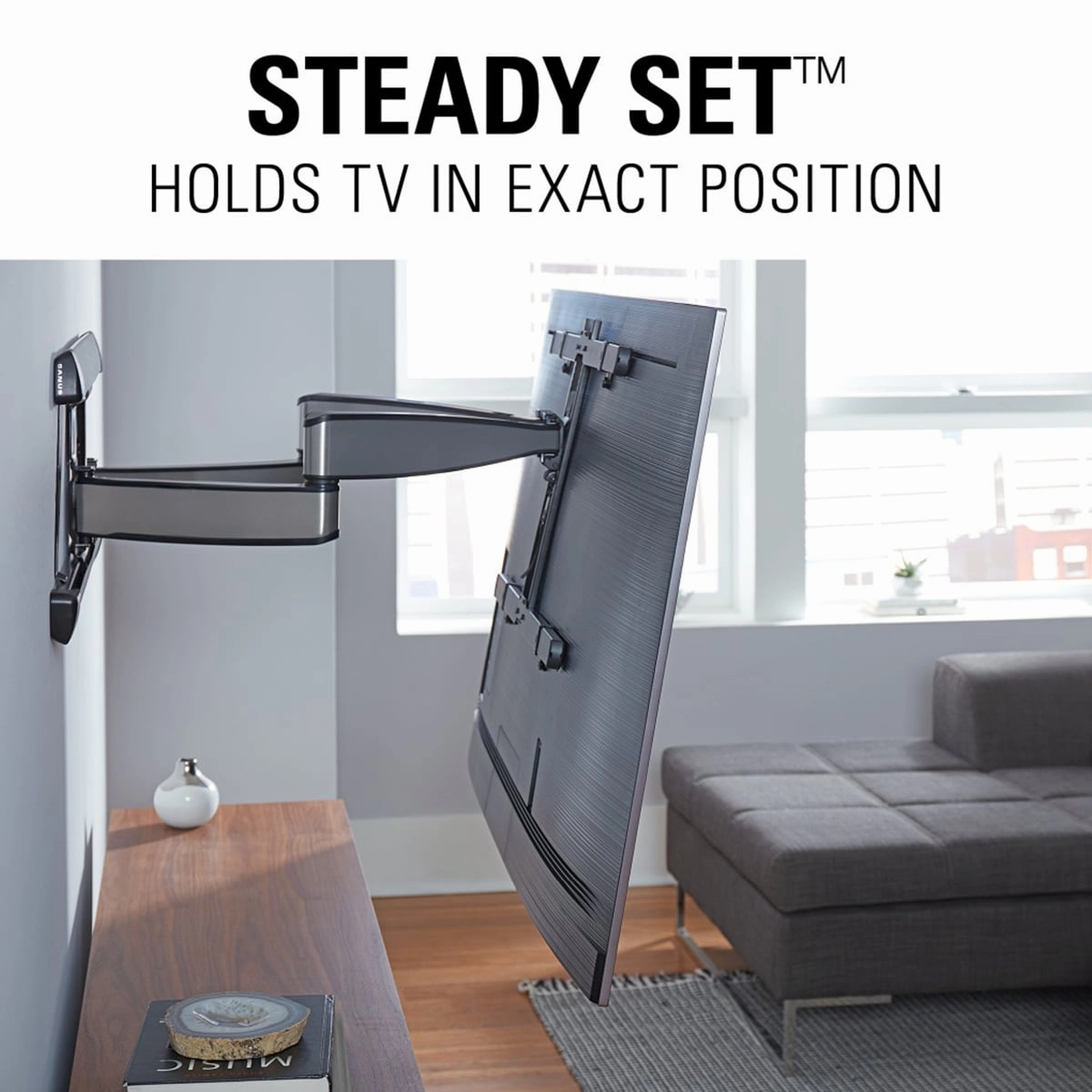 Sanus VLF728 Large Full Motion TV Mount for 42" - 90" TV (Silver)