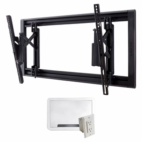 Sanus VLT7-B2 Large Advanced Tilt 4D TV Wall Mount for 42"-90" TVs and 9" TV Media In-Wall Box with Power Supply Kit TV Stands & Brackets,Television Mounts,Display Supports