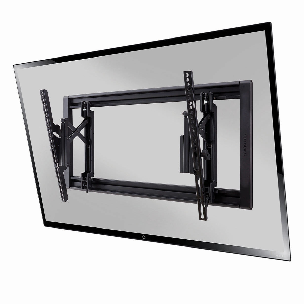 Sanus VLT7-B2 Large Advanced Tilt 4D TV Wall Mount for 42"-90" TVs and 9" TV Media In-Wall Box with Power Supply Kit