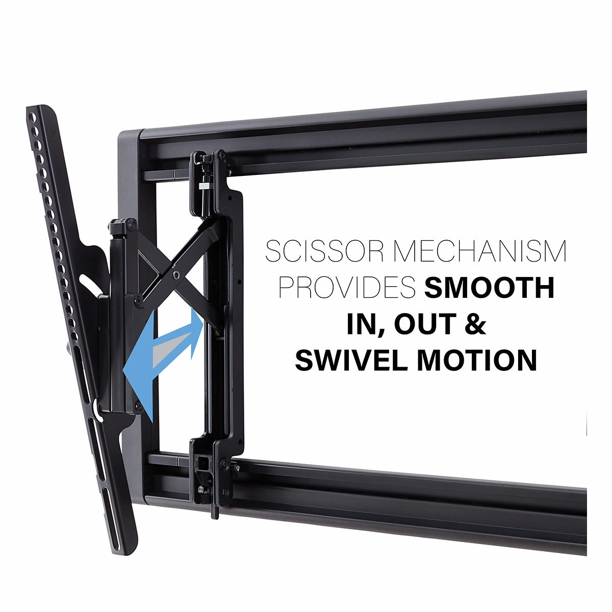 Sanus VLT7-B2 Large Advanced Tilt 4D TV Wall Mount for 42"-90" TVs and 9" TV Media In-Wall Box with Power Supply Kit