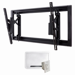 Sanus VLT7-B2 Large Advanced Tilt 4D TV Wall Mount for 42"-90" TVs and 9" TV Media In-Wall Box with Power Supply Kit hi-fi power strip,hi-fi surge protector,hi-fi coaxial input