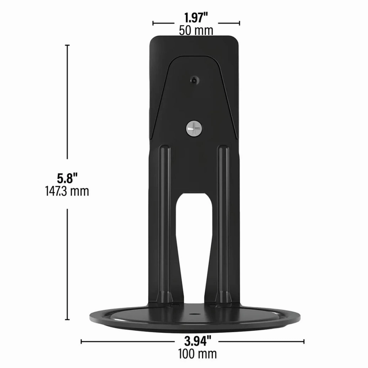 Sanus WSFME12 Fixed Speaker Wall Mounts for Sonos Ear 100 - Pair (Black)