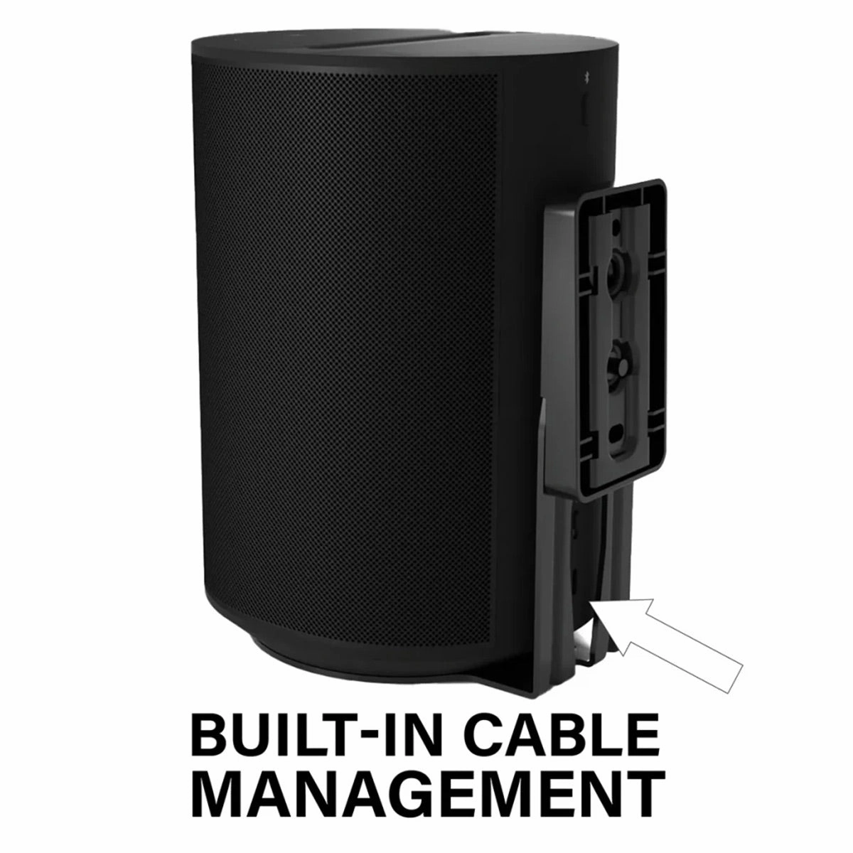 Sanus WSFME12 Fixed Speaker Wall Mounts for Sonos Ear 100 - Pair (Black)