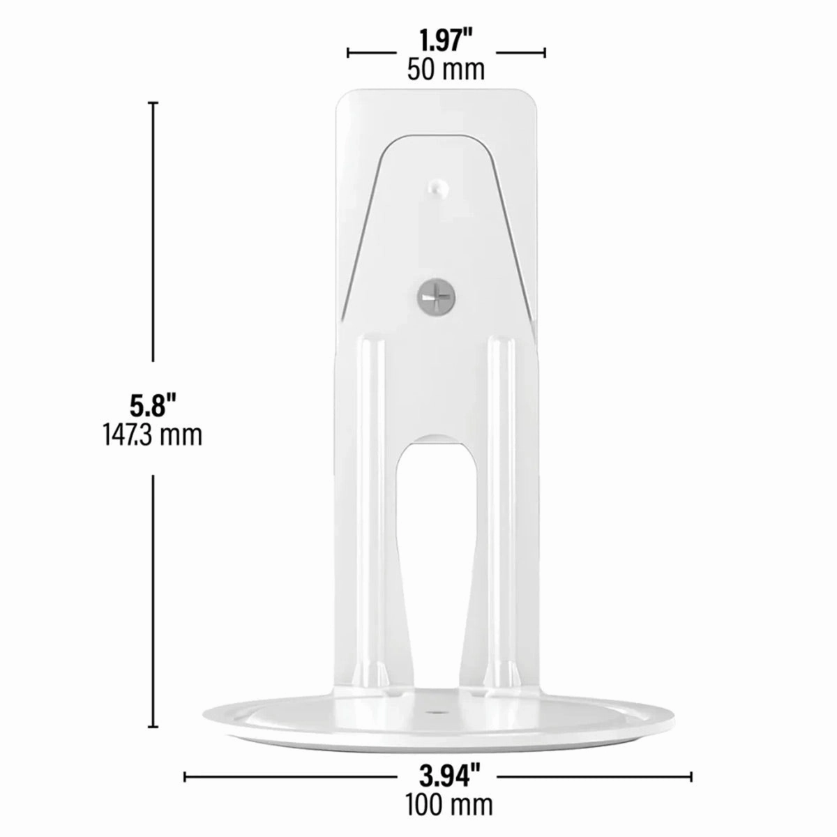 Sanus WSFME12 Fixed Speaker Wall Mounts for Sonos Ear 100 - Pair (White)