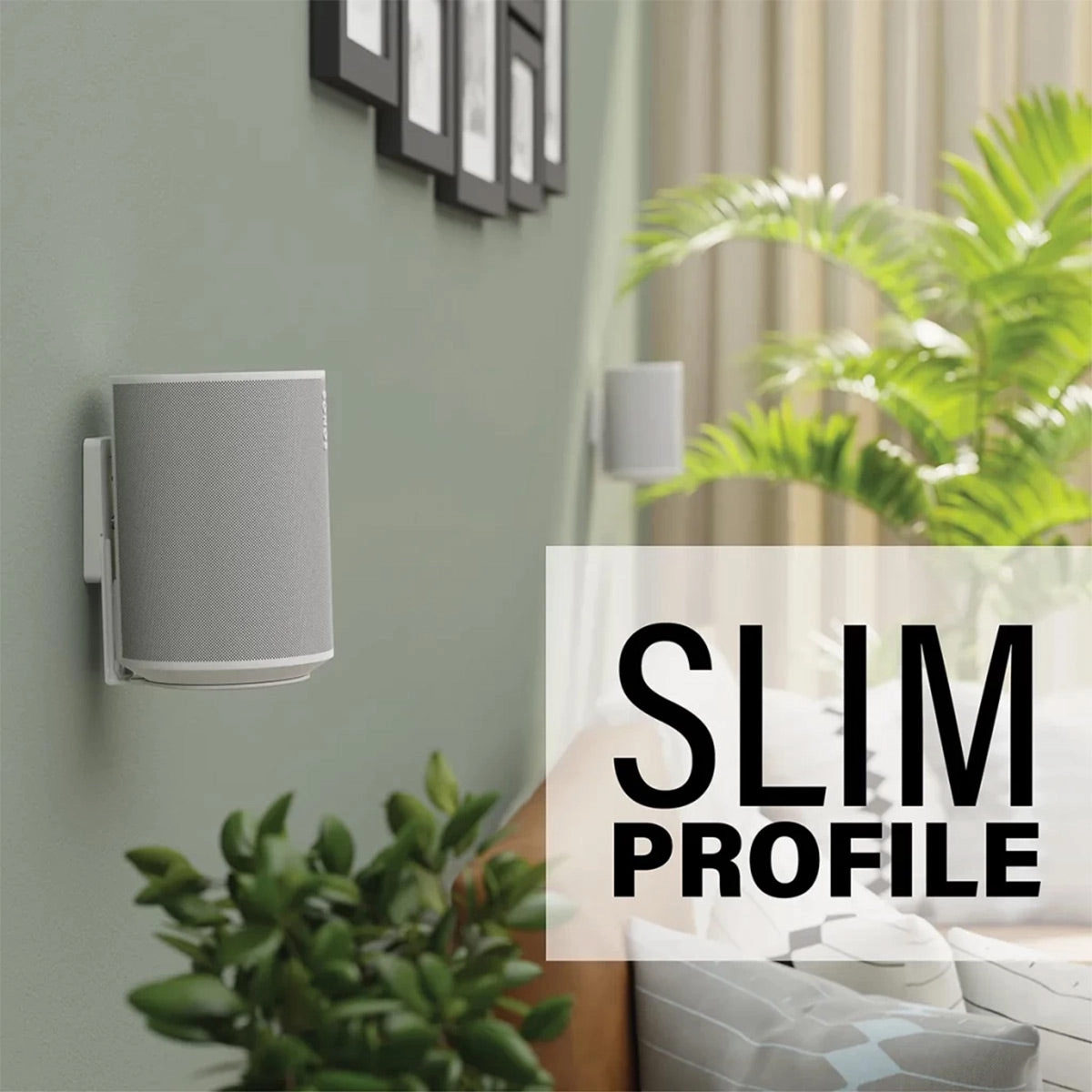 Sanus WSFME12 Fixed Speaker Wall Mounts for Sonos Ear 100 - Pair (White)