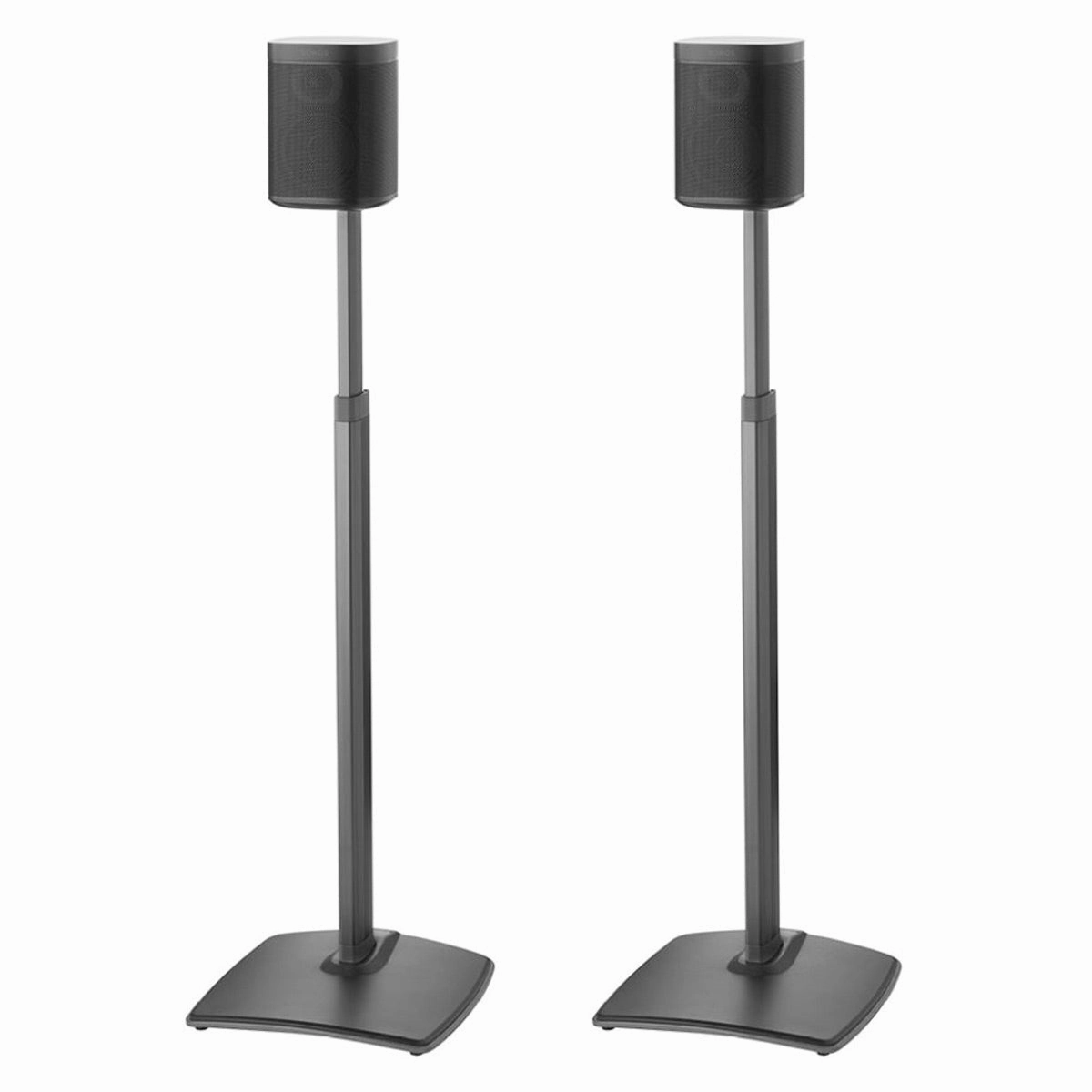 Sanus WSSA2 Height-Adjustable Wireless Speaker Stands for Sonos ONE, PLAY:1, and PLAY:3 - Pair (Black) Speaker stands,Audio Stands,Speaker Mounts