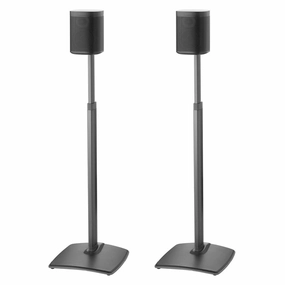 Sanus WSSA2 Height-Adjustable Wireless Speaker Stands for Sonos ONE, PLAY:1, and PLAY:3 - Pair (Black) Speaker stands,Audio Stands,Speaker Mounts