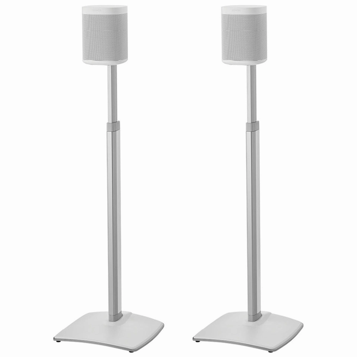 Sanus WSSA2 Height-Adjustable Wireless Speaker Stands for Sonos ONE, PLAY:1, and PLAY:3 - Pair (White) Speaker stands,Audio Stands,Speaker Mounts