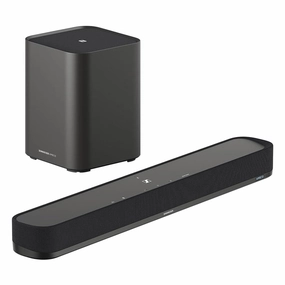 Sennheiser AMBEO Soundbar Mini 7.1.4 Channel Dolby Atmos Soundbar with Ambeo Sub 8in 350W Wireless Subwoofer with Bluetooth Soundbars,TV Sound Systems,Bar Speakers