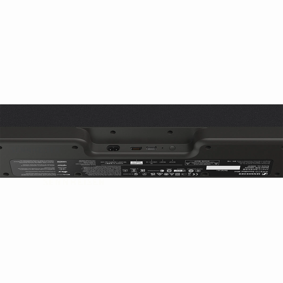 Sennheiser AMBEO Soundbar Mini 7.1.4 Channel Dolby Atmos Soundbar with Ambeo Sub 8in 350W Wireless Subwoofer with Bluetooth
